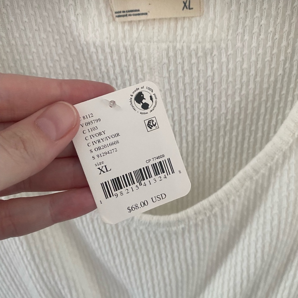 NWT - Free People - Found Your Babydoll Thermal Top - Size XL - Picture 3 of 5